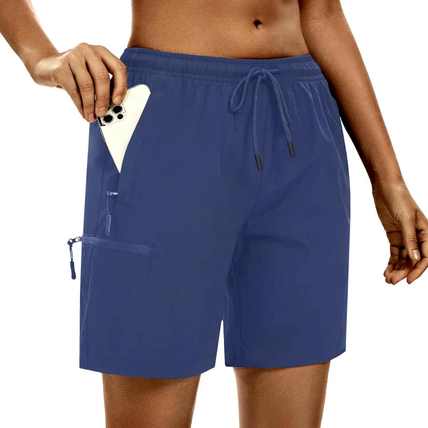 LXNMGO Women's 7" Hiking Shorts Quick Dry Lightweight Cargo Pockets Outdoor Summer Golf Athletic Shorts for Women
