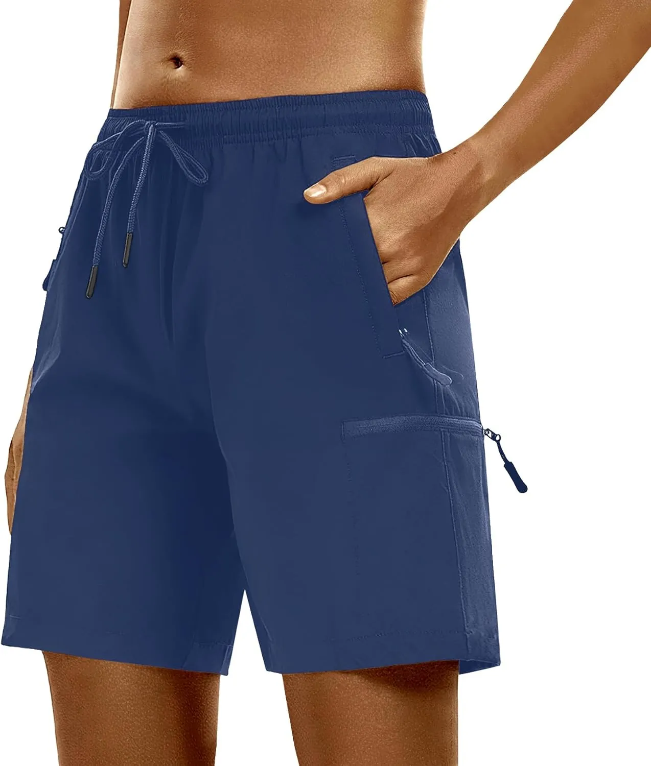 LXNMGO Women's 7" Hiking Shorts Quick Dry Lightweight Cargo Pockets Outdoor Summer Golf Athletic Shorts for Women