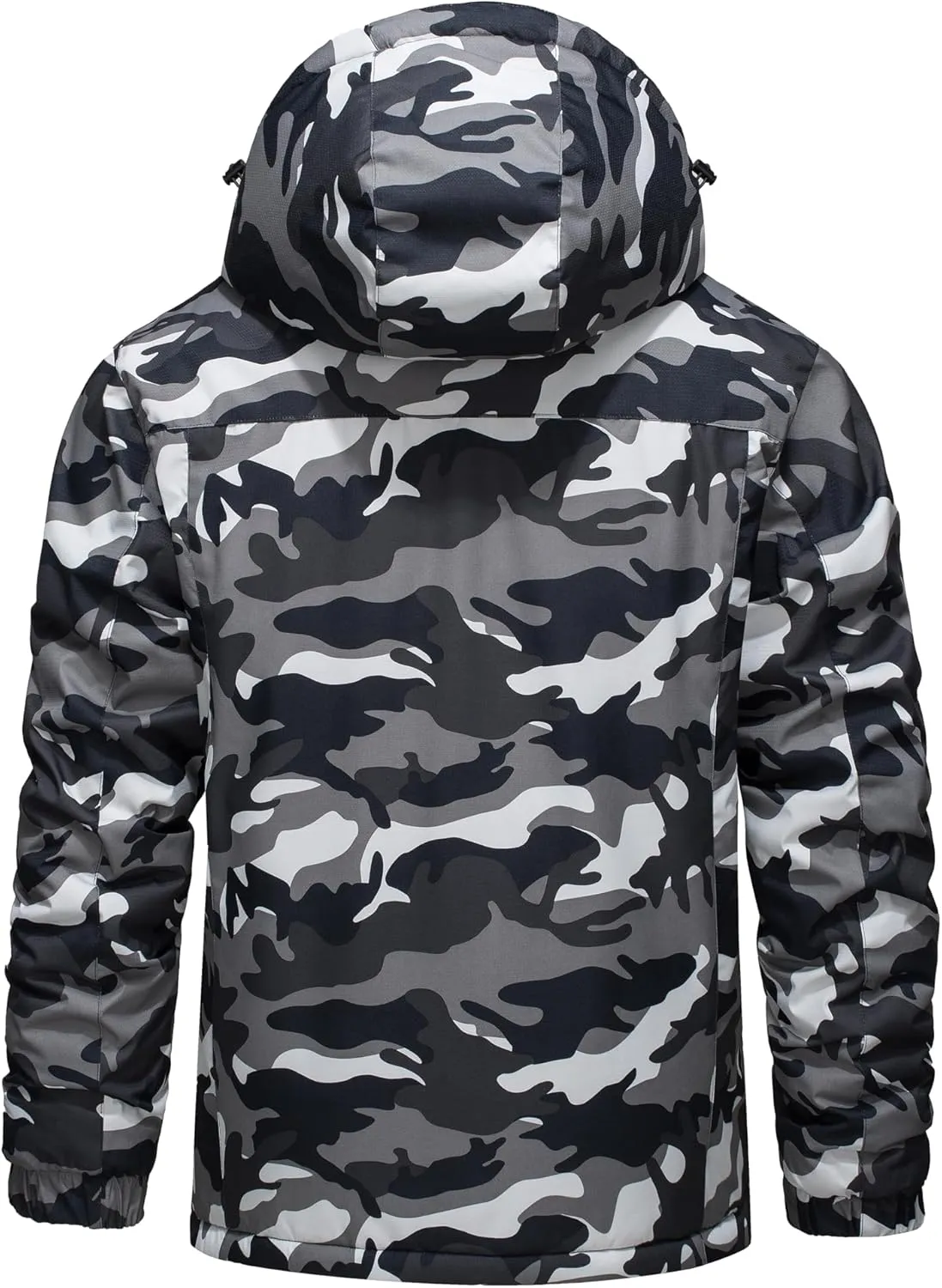 MAGCOMSEN Men's Winter Coats Ski Snow Rain Jackets Water Resistant with Hood Warm Fleece Parka Hiking Fishing Work