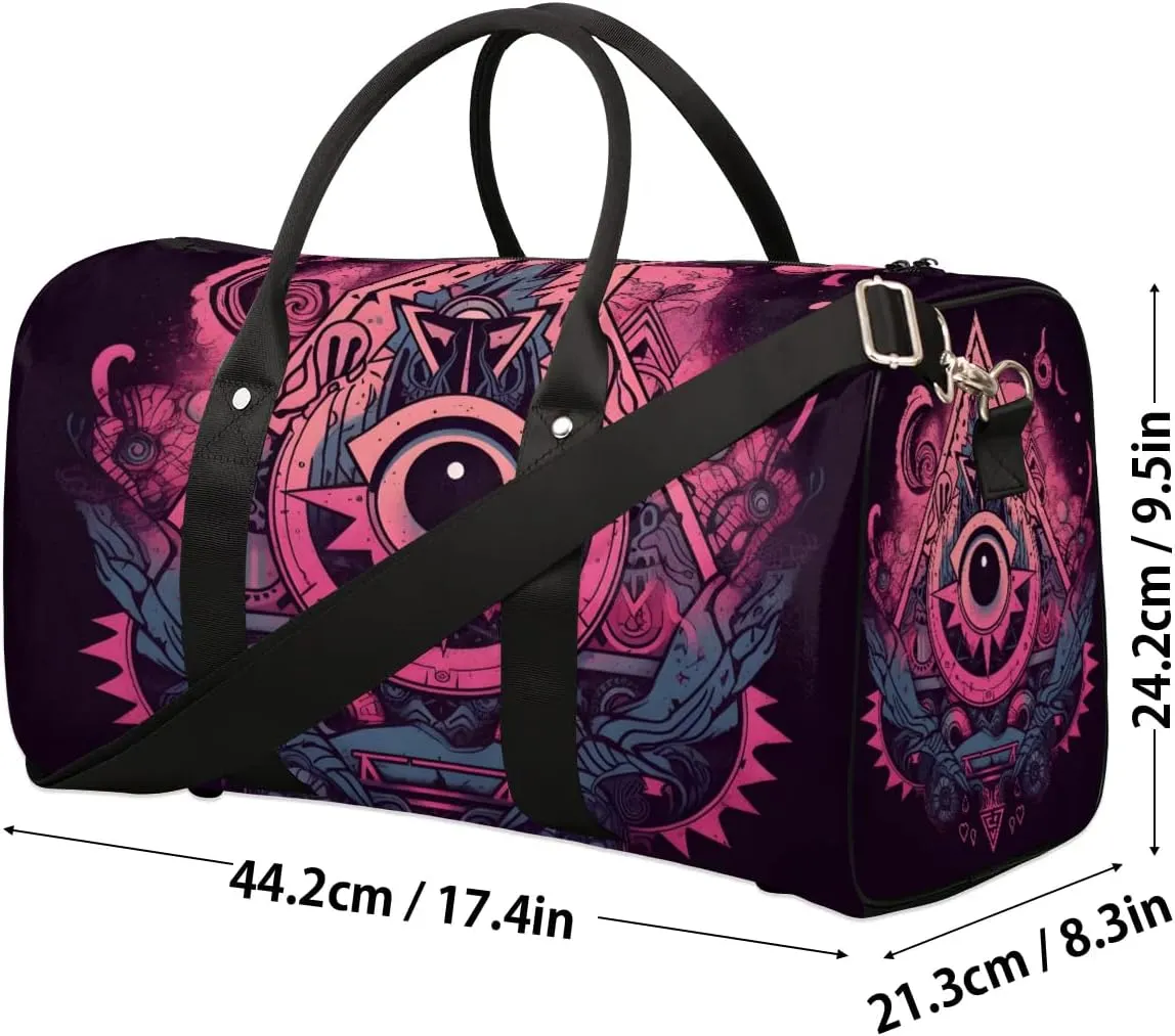 Magic Eyes Travel Duffel Bag for Women Men Waterproof Foldable Overnight Weekender Bag Large Capacity Sports Gym Bag