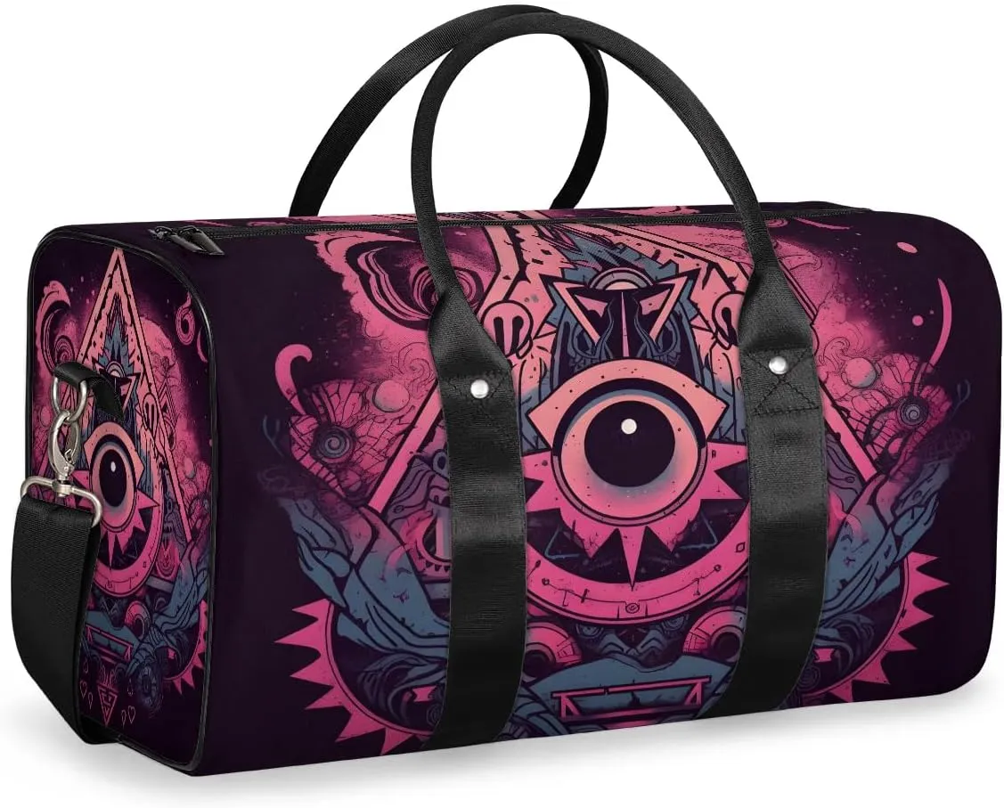Magic Eyes Travel Duffel Bag for Women Men Waterproof Foldable Overnight Weekender Bag Large Capacity Sports Gym Bag