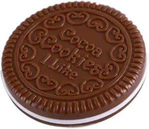 MaGiLL Mirror Cookie Shaped Chocolate Mini Makeup Mirror Compact Pocket Mirror Portable Folding Cosmetic Mirror with Comb Gifts