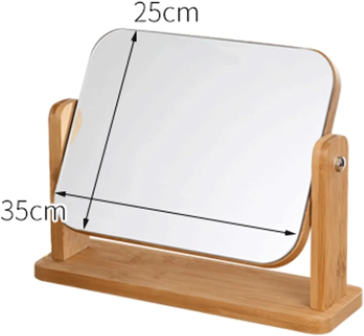 Make up Mirror Adjustable 360-Degree Swivel Bathroom Makeup Mirror Travel Square Mirrors Mirror(A)