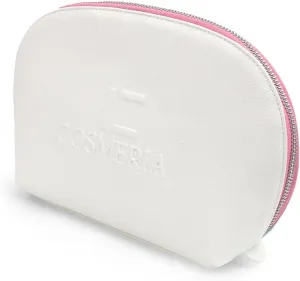Makeup Bag Organizer & Travel Cosmetic Bag - Toiletry Bag for Women Fits Carry-On and Suitcase - Make Up Faux Patent Leather Pouch with Black Durable Zipper, Medium