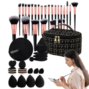Makeup Brush Kit | Eyeshadow Blush Brushes Makeup Accessories - Lightweight Cosmetic Tools Accessories Travel Case Organizer for Wife Daughter Mom