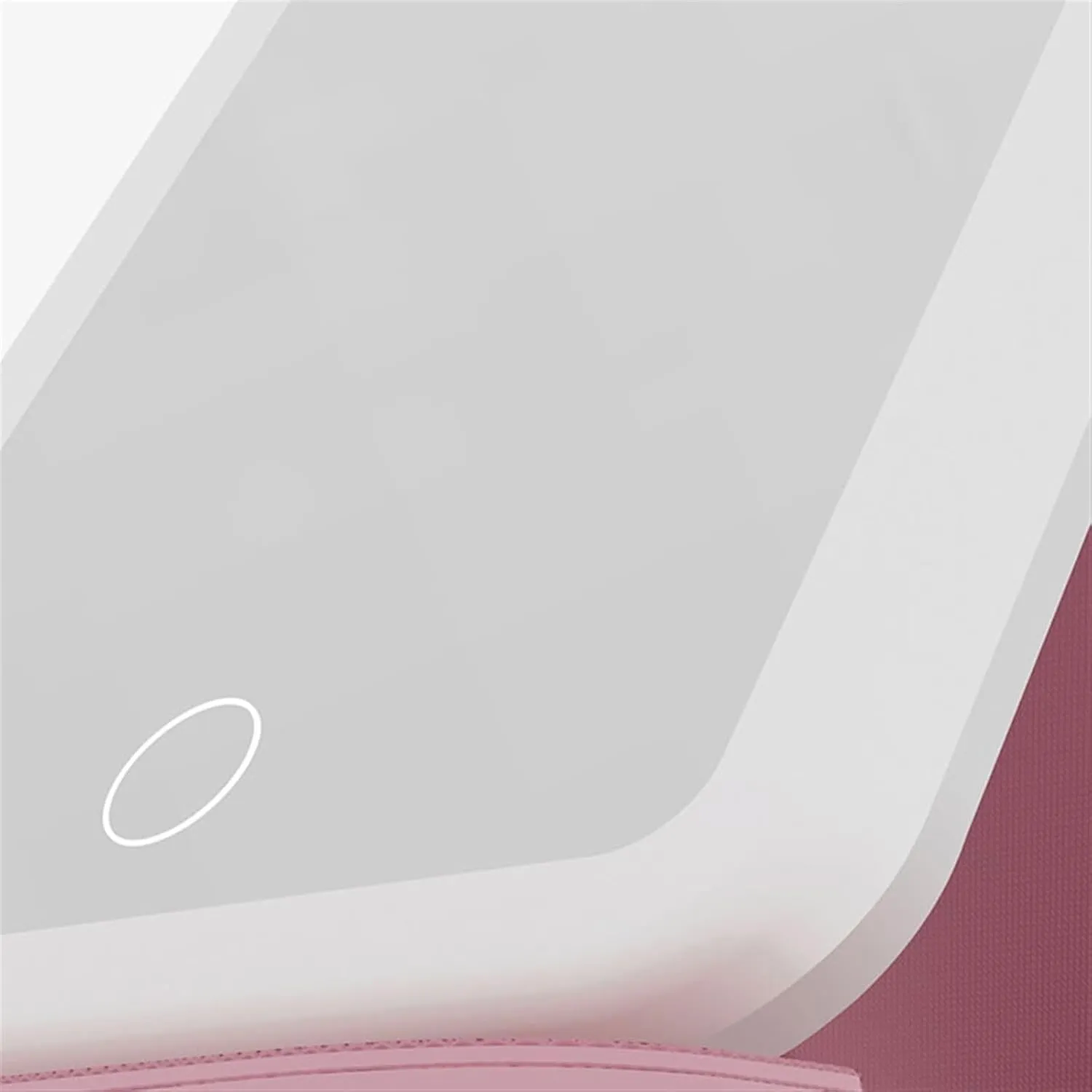 Makeup Mirror Foldable LED Makeup Mirror with Light Supplementary Mirror Portable Desktop Bedroom Makeup Rechargeable Mirror Lighted Makeup Mirror(A)