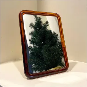 Makeup Mirror Men's and Women's Reputation is Simple Single-Sided Mirror Desktop Mirror Small Size High-Definition Vertical Mirror Amber Dressing Mirror Beauty Mirror