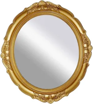 Makeup Mirror Wall Mounted Gold Round Retro Disc Ornaments Delicate Wall Tool