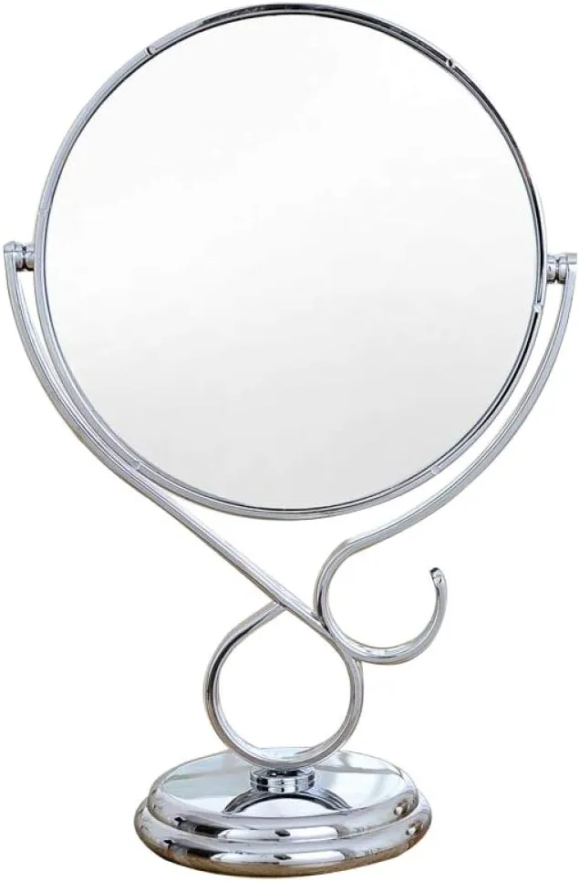 Makeup Vanity Mirror,Desktop Two-Sided Beauty Mirror 3X Magnification Cosmetic Mirror 360° Swivel Bathroom Mirror Portable,Silver (Silver 3X) (Silver (Silver 3X) (Silver 3X)