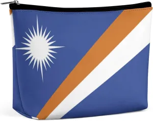 Marshall Lslands Flag Travel-Friendly Cosmetic Bag Makeup Organizer Pouch for Women and Girls