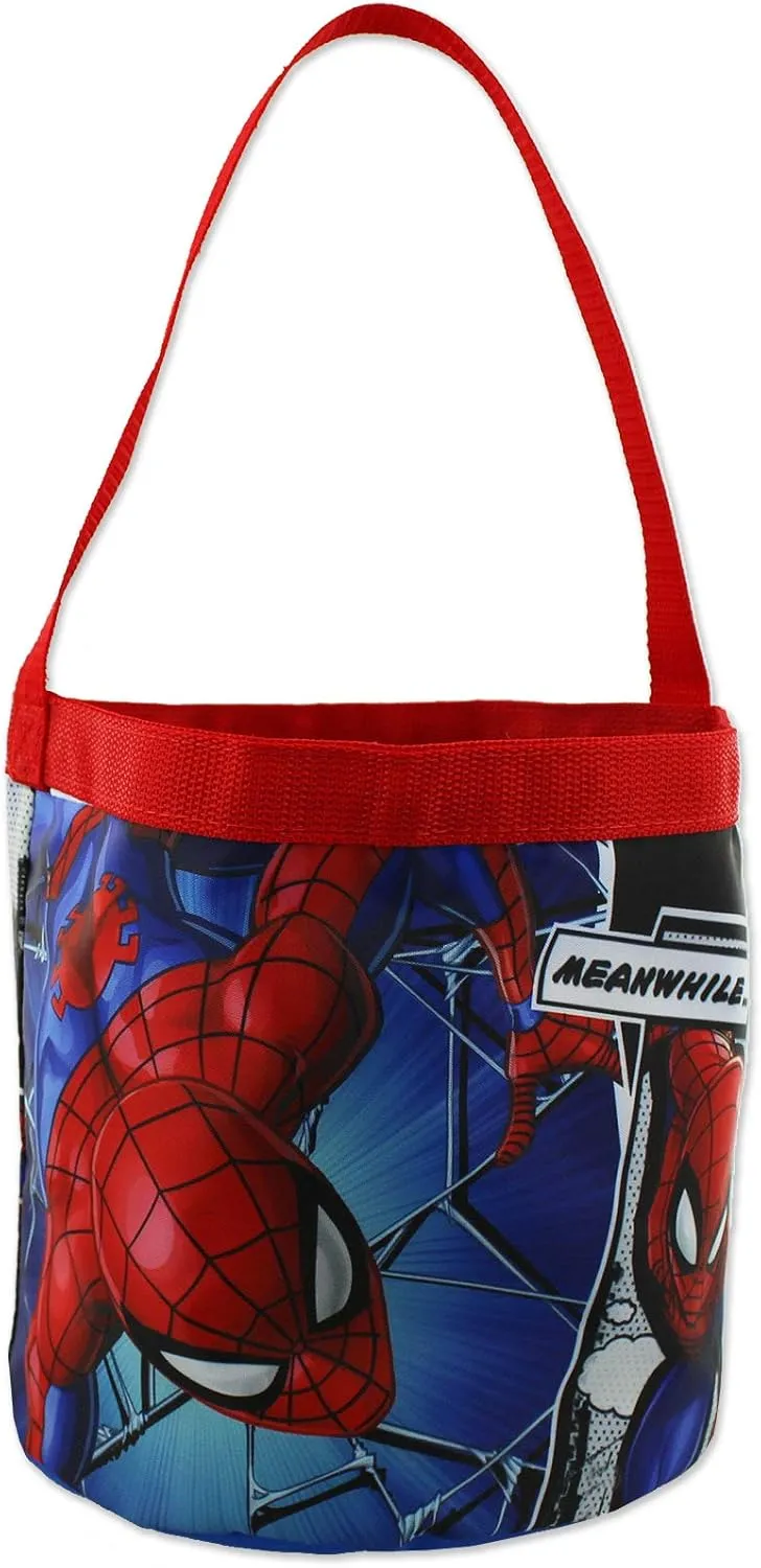 Marvel Super Hero Adventures Boys Collapsible Nylon Gift Basket Bucket Tote Bag