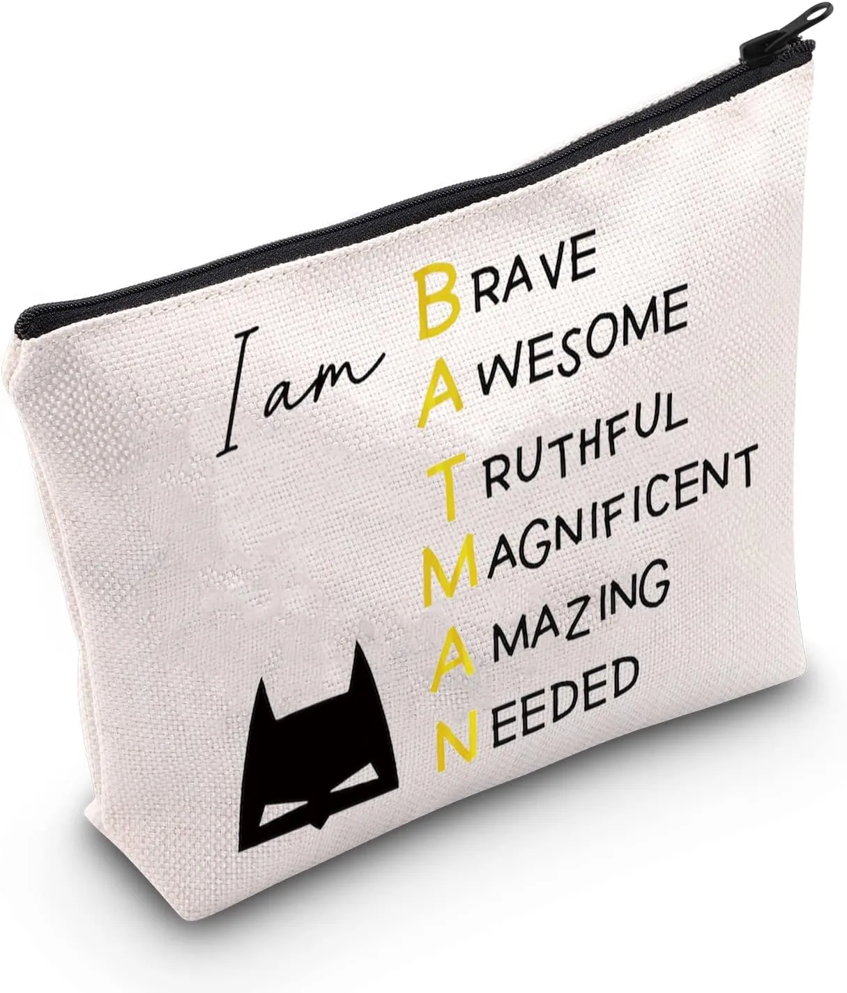 MEIKIUP Bat Movie Inspired Gifts for Fan Bat Character Makeup Cosmetic Bag Bat Lover Gift for Women (Bat Character Bag)