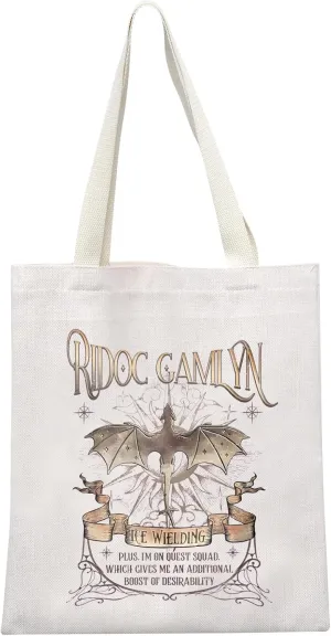 MEIKIUP Quest Squad Tote Bag Onyx Storm Shoulder Bag Ridoc Gamlyn Gifts Dragon Rider Gift Fantasy Novel Inspired Gift