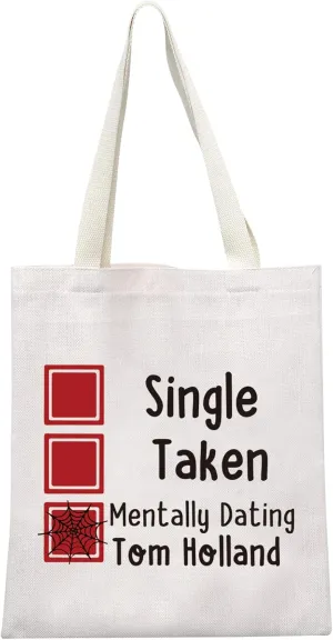 MEIKIUP Single Taken Mentally Dating Tom H Cosmetic Bag Spider Fan Gifts for Women