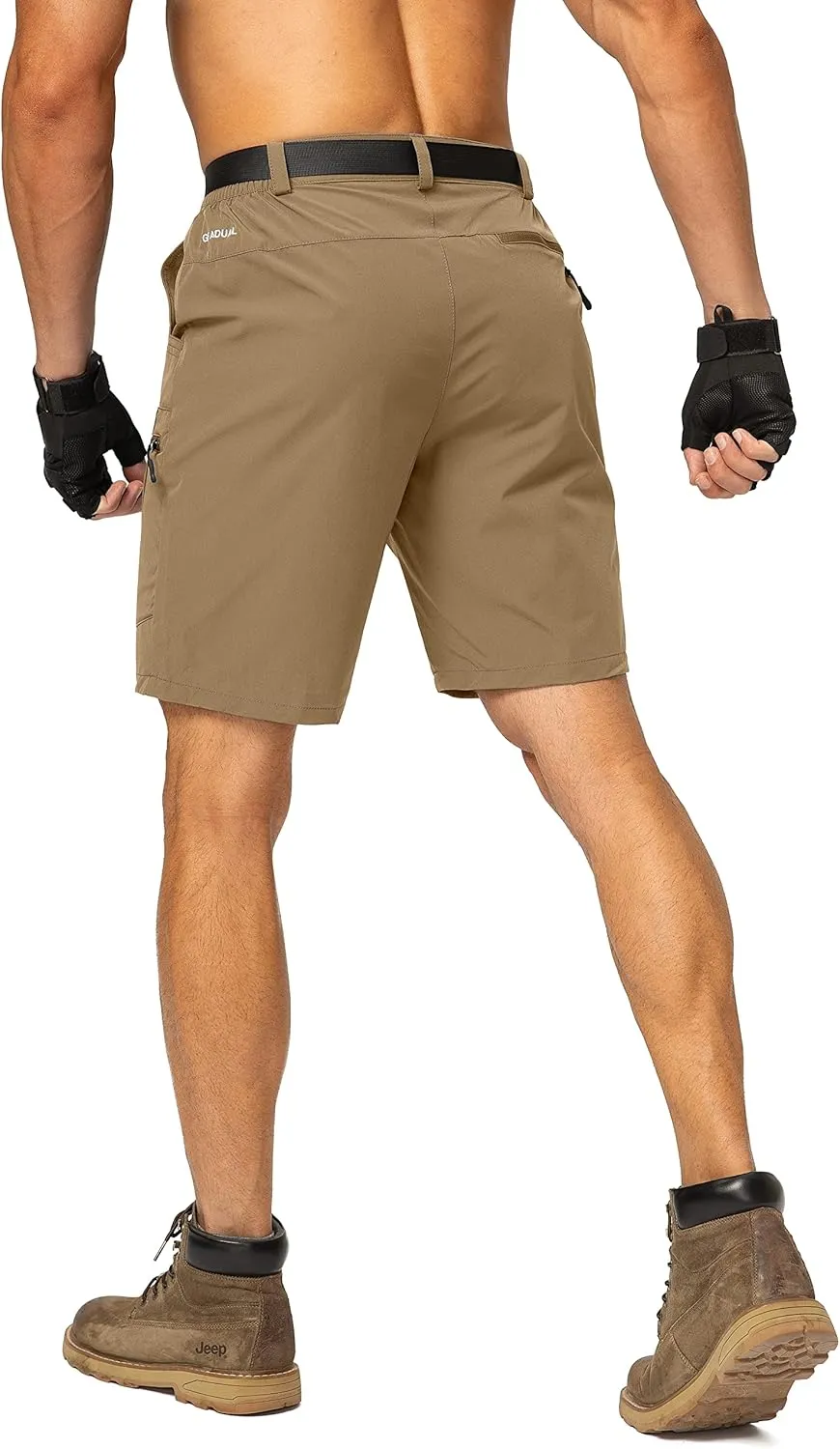 Men's Hiking Cargo Shorts Stretch Quick Dry Outdoor Tactical Shorts for Men with Multi Pocket for Fishing Casual