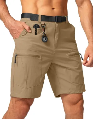 Men's Hiking Cargo Shorts Stretch Quick Dry Outdoor Tactical Shorts for Men with Multi Pocket for Fishing Casual