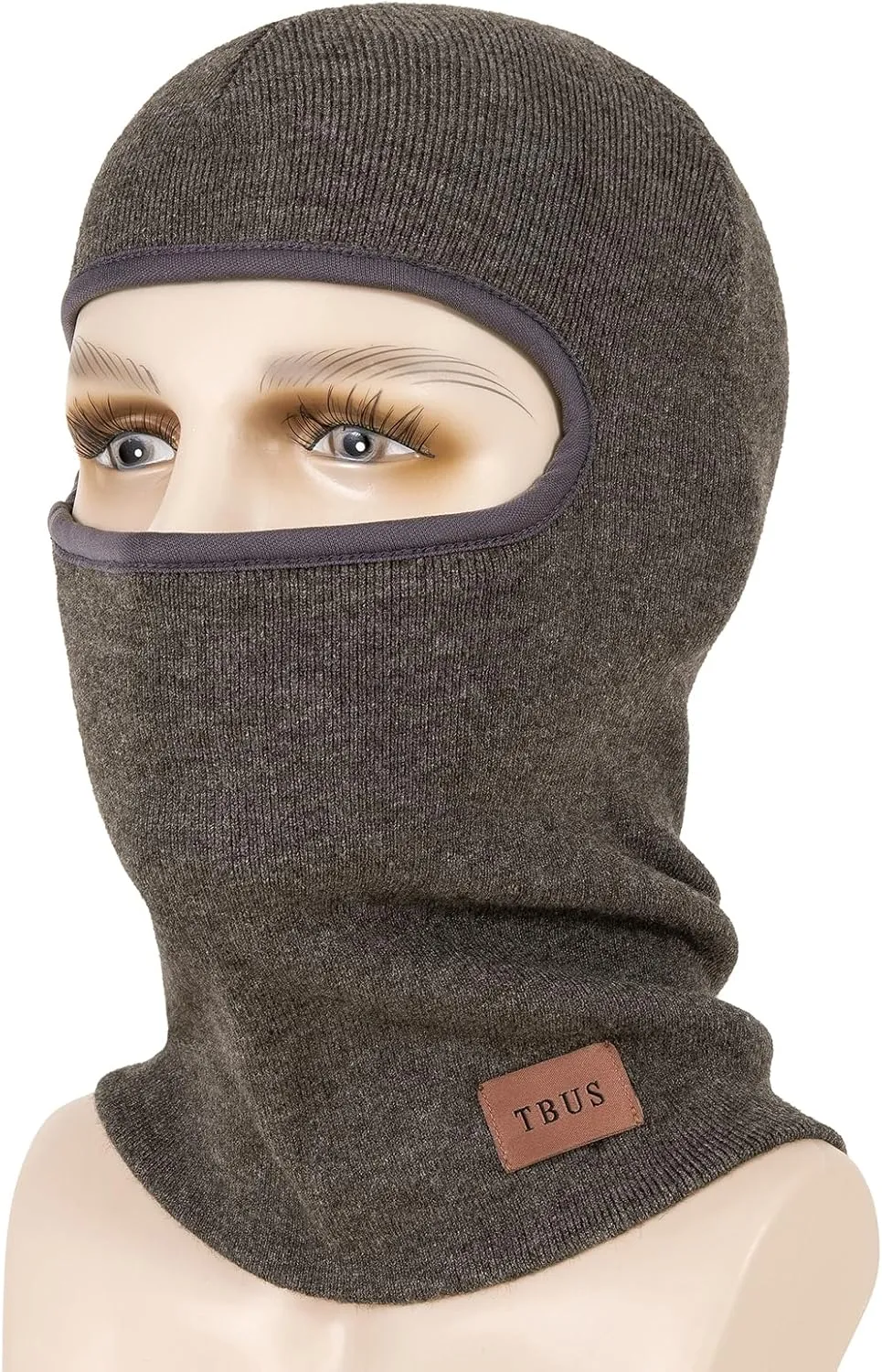 Men's Knit Insulated Windproof Face Mask, Full Face Cover for Ski Snowboard Motorcycle Outdoor Cold Weather Men and Women