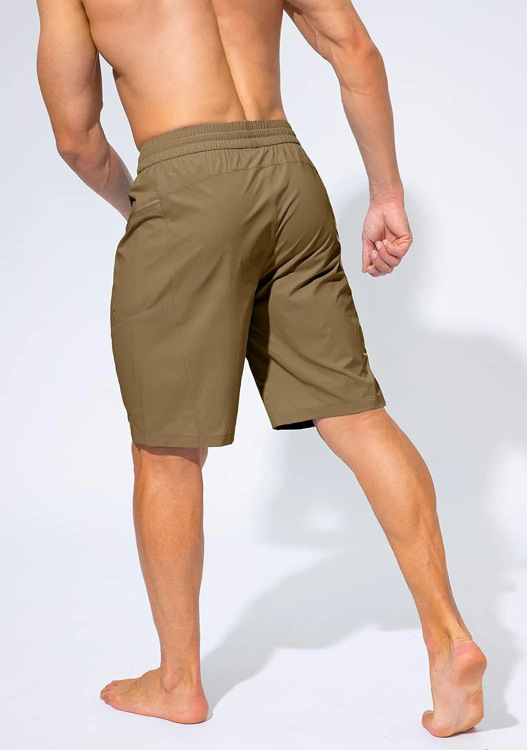 Men's Swim Trunks Quick Dry Board Shorts with Zipper Pockets Beach Shorts Bathing Suits for Men - No Mesh Liner