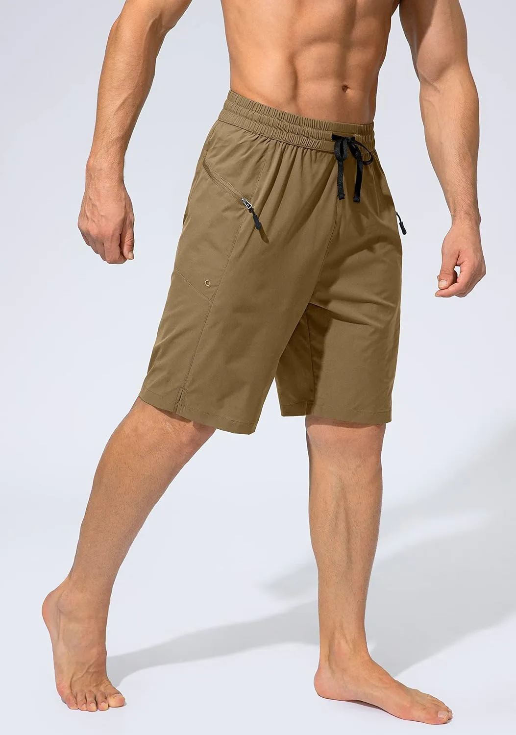 Men's Swim Trunks Quick Dry Board Shorts with Zipper Pockets Beach Shorts Bathing Suits for Men - No Mesh Liner