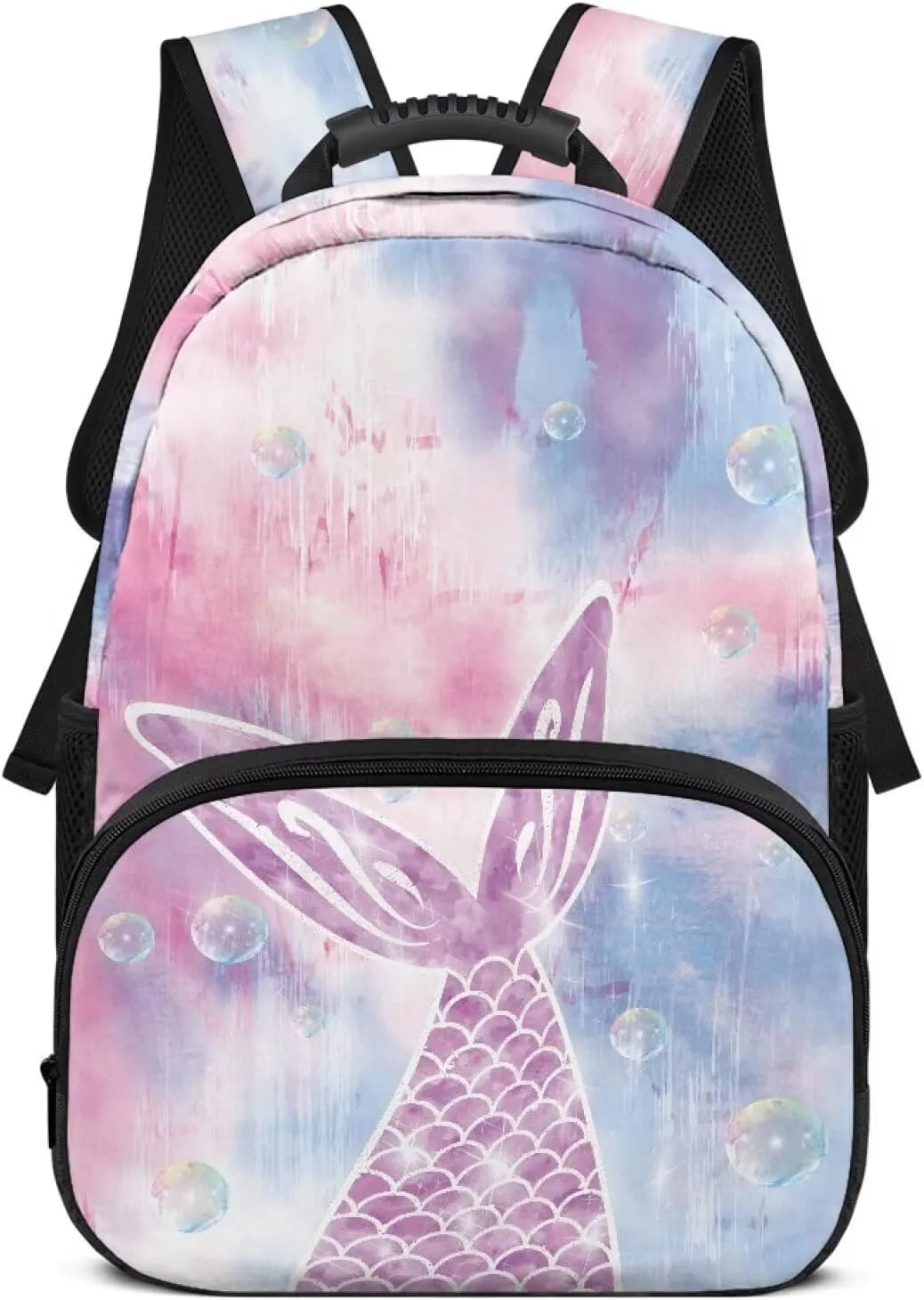 Mermaid Fishtail Travel Computer Backpack Large Shoulder 17 Inch Backpacks Laptop Book Bag with Ergonomic Shoulder Straps for Men Women Daily