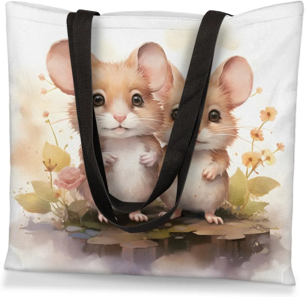 Merry Christmas Canvas Tote Bag for Women Men Stylish Tote Handbag Shoulder Bag Reusable Grocery Bag
