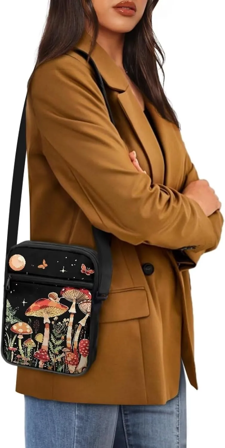 Messenger Bag for Women Lightweight Adjustable Crossbody Bag Compact Sling Satchel Casual Purse for Travel Everyday