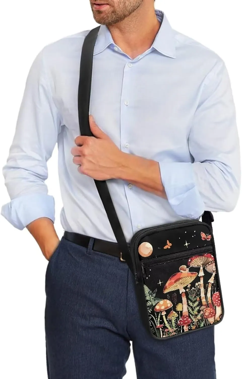 Messenger Bag for Women Lightweight Adjustable Crossbody Bag Compact Sling Satchel Casual Purse for Travel Everyday