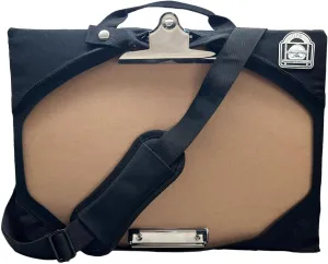 Messenger Field Bag with Integrated 11x17 Large Clipboard, Storage and Shoulder Strap: Perfect for Engineers, Coaches & Inspectors Black CJFB1117