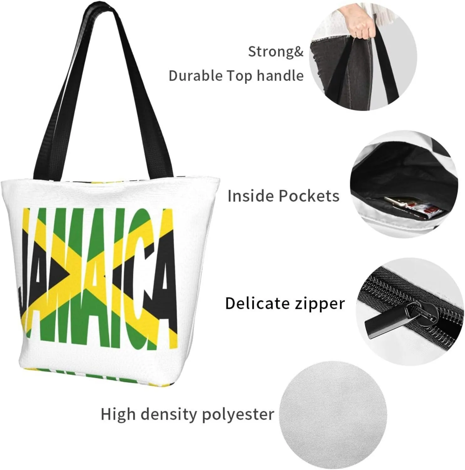 Mexican American Flag Women's Tote Bag Lightweight Shoulder Bag Shopping Handbag Large Capacity Handbag With Zipper