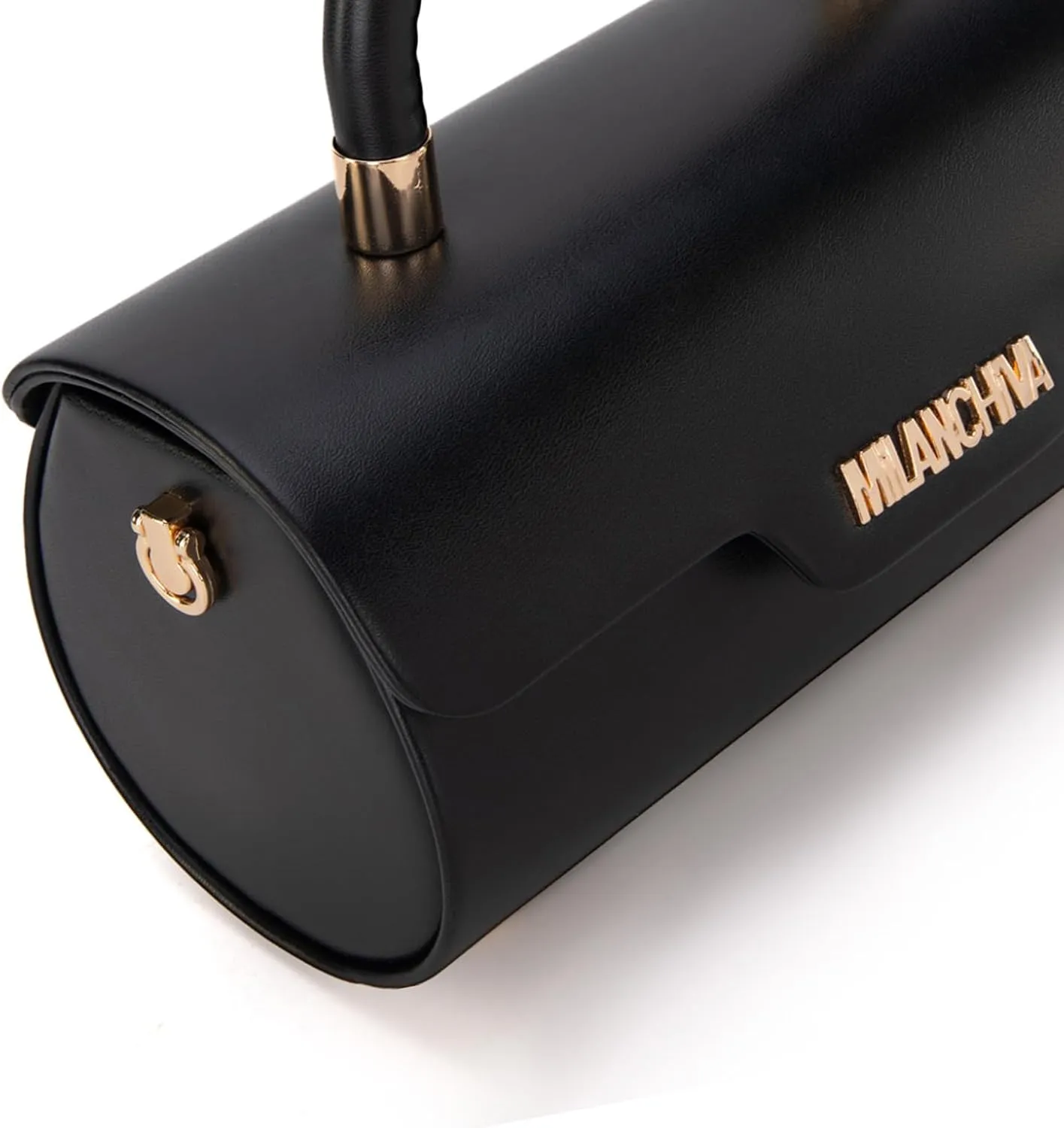 Milan Chiva Small Bags for Women Designer Mini Top Handle Purse Cute Handbags Barrel Shape Purse