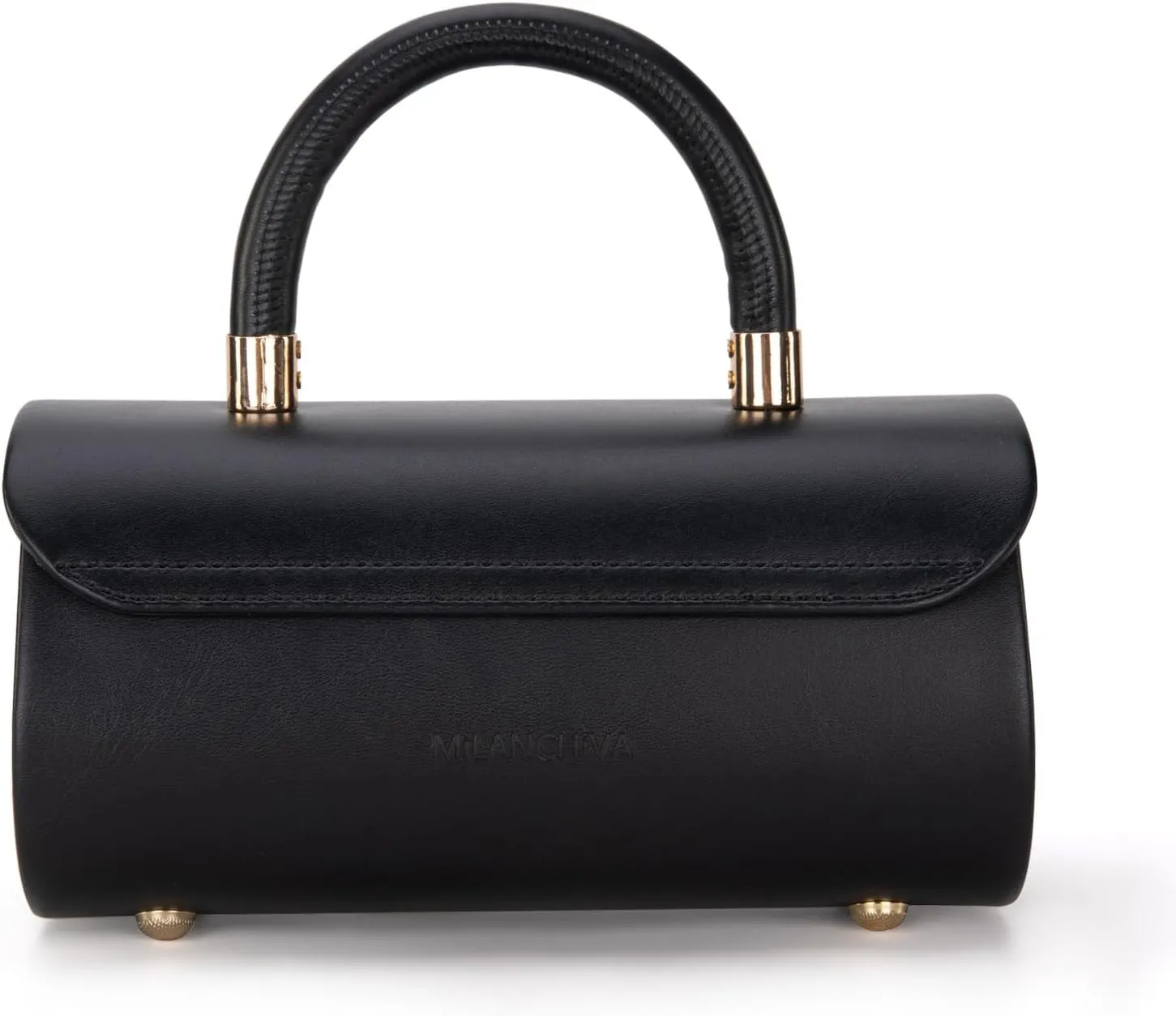 Milan Chiva Small Bags for Women Designer Mini Top Handle Purse Cute Handbags Barrel Shape Purse