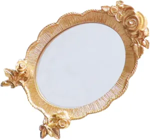 Mirror Makeup Mirror ,Hand held Mirror , Beauty Mirror Tabletop Mirror Table Top Mirror Table Mirror Vanity Desk Mirror Bedroom Mirror Vintage Makeup Mirror Tabletop Vanity Mirror Home Decor Resin Hou