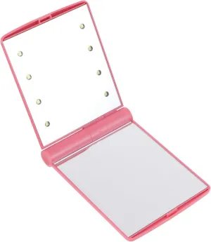 Mirror Makeup Mirror ,Hand held Mirror ,Folding Led Vanity Mirror Hand Cosmetic Mirror Travel Make up Mirror Handheld Mirror Led Makeup Mirror Handheld Handheld Mirror for Purse Led Mirror Girl Portab