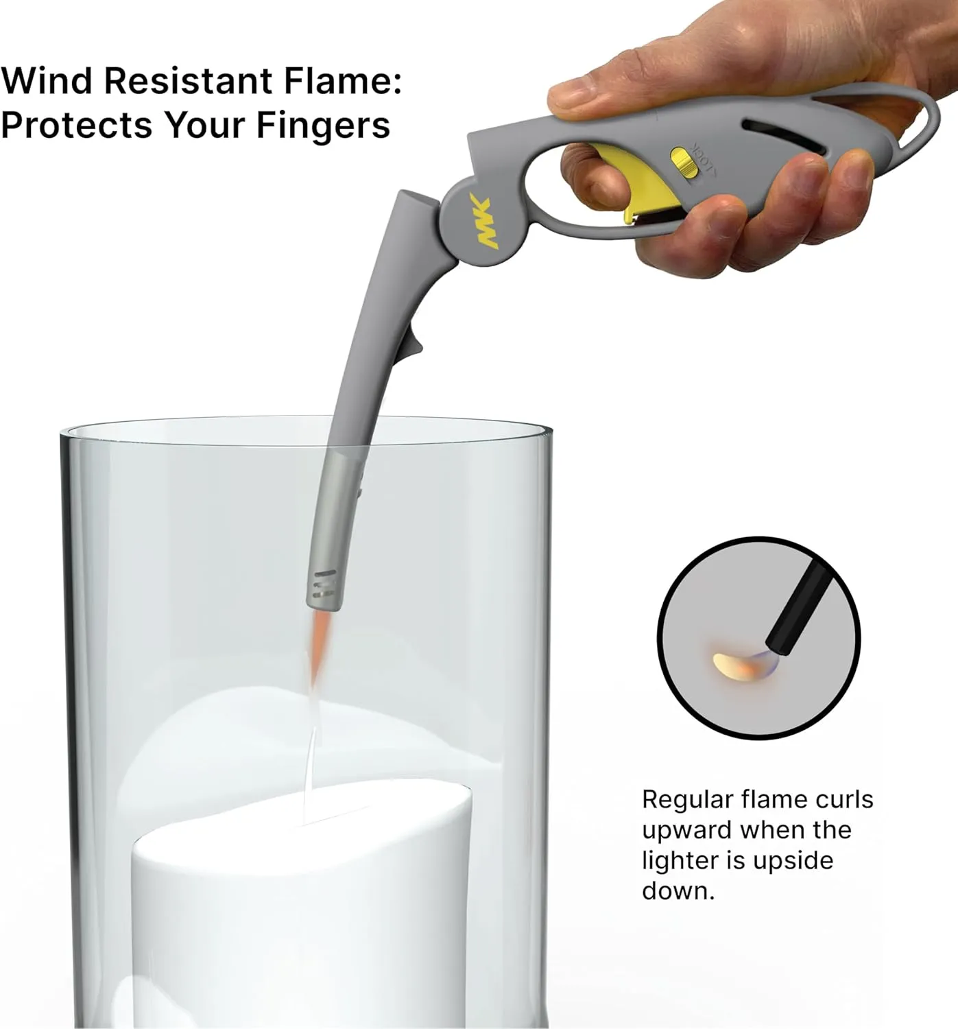 MK Multi-Purpose Classic and Flex Wand Candle Lighters - Assorted Long Durable Lighters, Ideal for Candles, Camping, Outdoor (Family Pack-3)