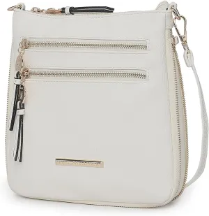 MKF Collection Crossbody Bag for Women – PU Leather Messenger Bag Purse – Designer Handbag Shoulder Strap Purse By Mia K