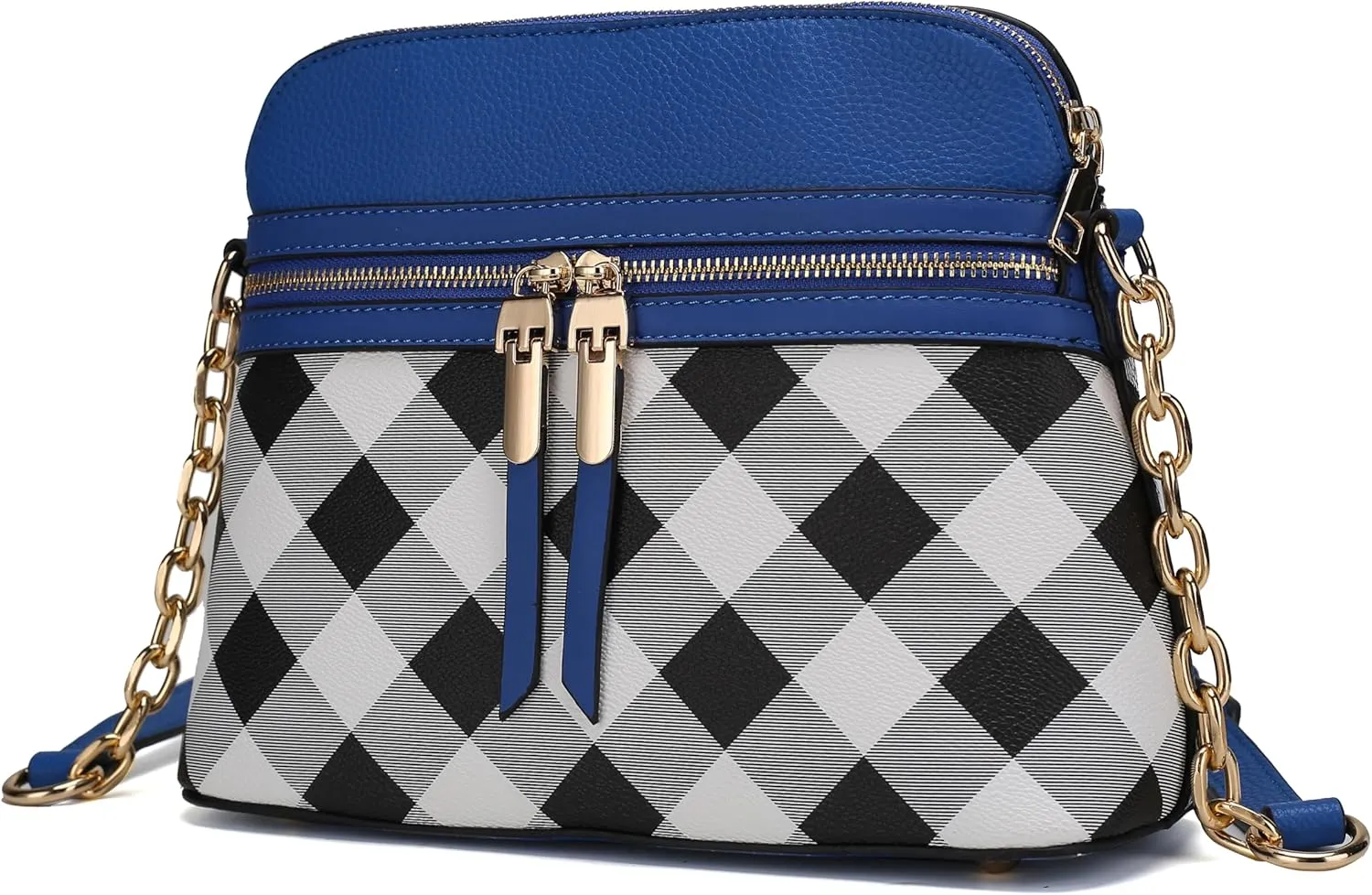 MKF Collection Crossbody Bag for Women, Vegan Leather Multi Pocket Messenger Purse, Shoulder Bag By Mia K