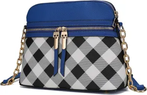 MKF Collection Crossbody Bag for Women, Vegan Leather Multi Pocket Messenger Purse, Shoulder Bag By Mia K