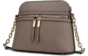 MKF Collection Crossbody Bag for Women, Vegan Leather Multi Pocket Messenger Purse, Shoulder Bag By Mia K