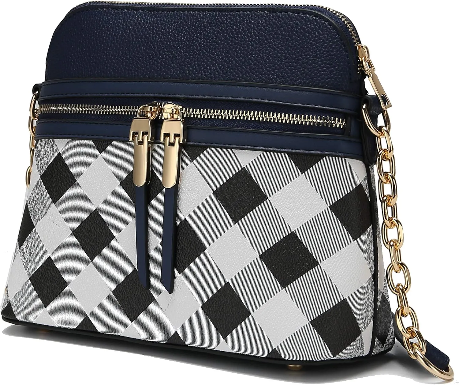 MKF Collection Crossbody Bag for Women, Vegan Leather Multi Pocket Messenger Purse, Shoulder Bag By Mia K