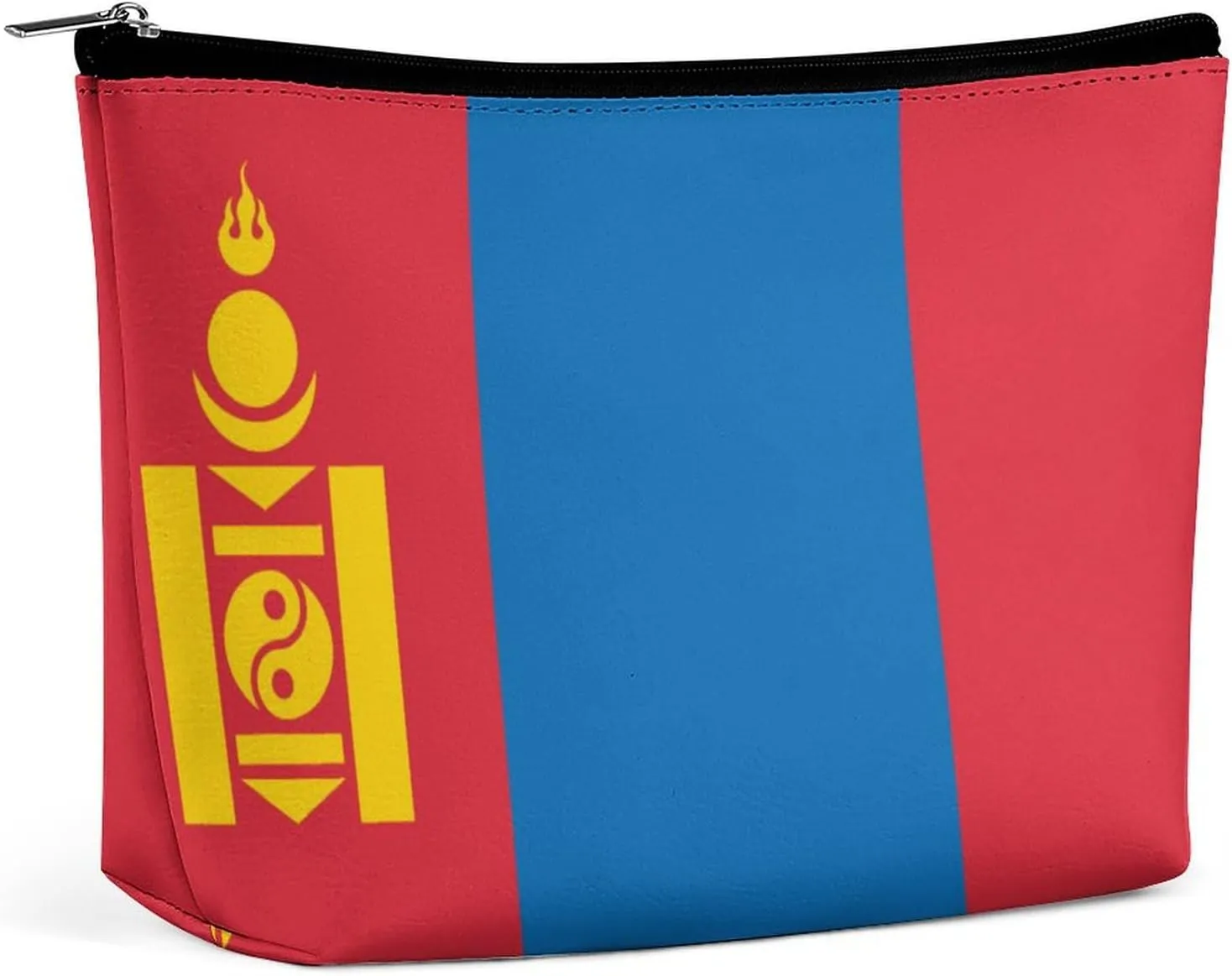 Mongolia Flag Travel-Friendly Cosmetic Bag Makeup Organizer Pouch for Women and Girls