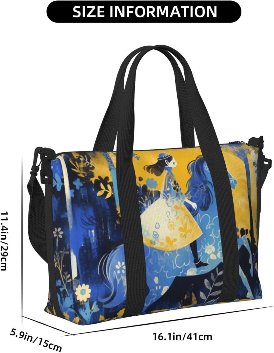 monkey riding print Travel Duffel Bag, Sports Tote Gym Bag, Swim Pool Bag Large Shoulder Tote Bag for Beach Weekender, 202-406-121