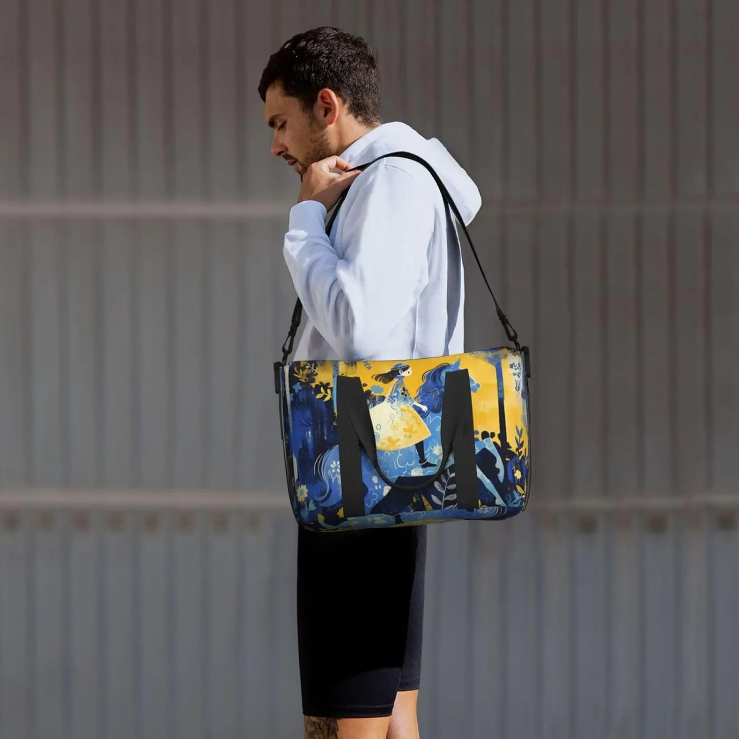 monkey riding print Travel Duffel Bag, Sports Tote Gym Bag, Swim Pool Bag Large Shoulder Tote Bag for Beach Weekender, 202-406-121