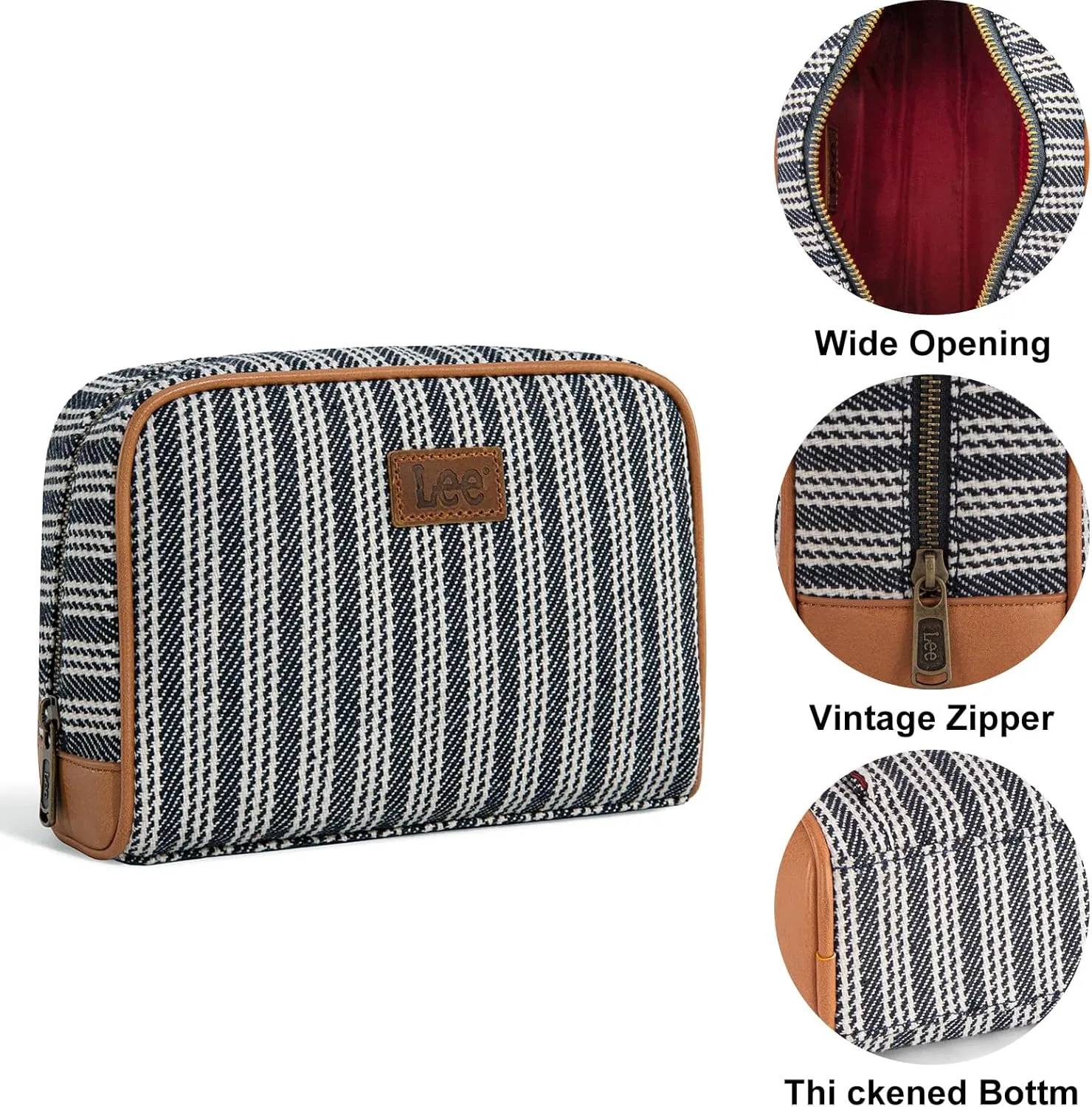 Montana West x Lee Travel Makeup Bag Large Capacity Cosmetic Bag Make up Organizer Case for Women Toiletry Bag Travel Essentials