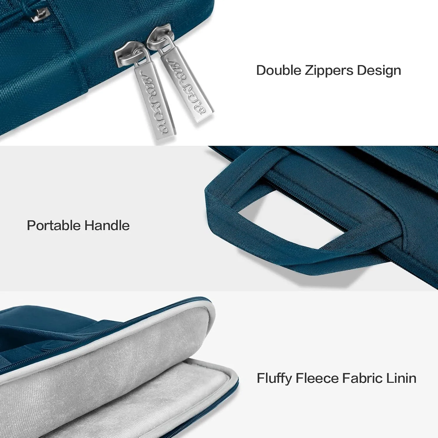 MOSISO Laptop Shoulder Bag Compatible with MacBook Air 13 inch M2 A2681 M1 A2337 A2179 A1932/Pro 13 M2 M1 A2338 A2251 A2289 A2159 A1989 A1706 A1708,Polyester Flapover Briefcase Sleeve Case, Deep Teal