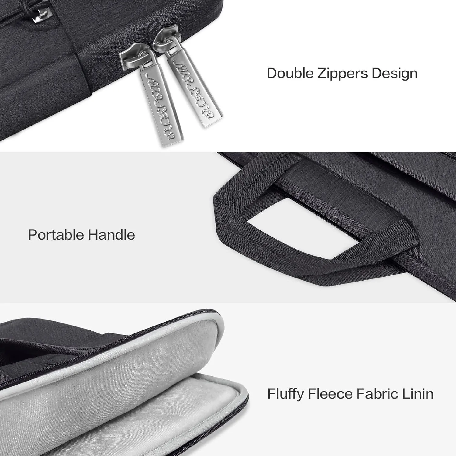 MOSISO Laptop Shoulder Bag Compatible with MacBook Air/Pro,13-13.3 inch Notebook,Compatible with MacBook Pro 14 inch M3 M2 M1 Pro Max 2023-2021,Polyester Flapover Briefcase Sleeve Case, Space Gray