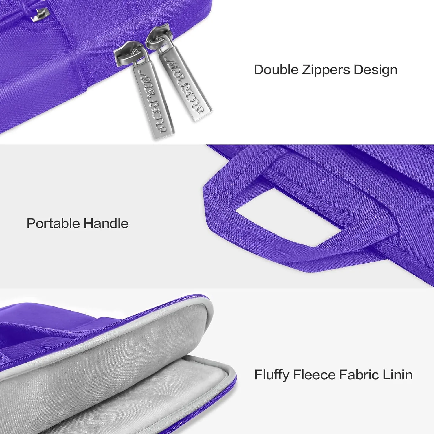 MOSISO Laptop Shoulder Bag Compatible with MacBook Air/Pro,13-13.3 inch Notebook,Compatible with MacBook Pro 14 inch M3 M2 M1 Pro Max 2023-2021,Polyester Flapover Briefcase Sleeve Case, Ultra Violet