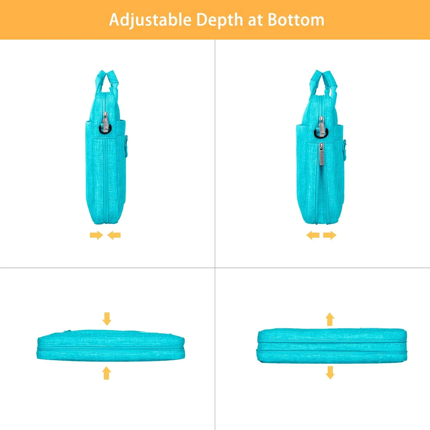MOSISO Messenger Bag Compatible with MacBook Air/Pro 13-13.3, 14 Inch Notebook - Adjustable Depth, Hot Blue