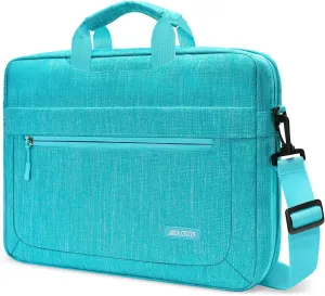MOSISO Messenger Bag Compatible with MacBook Air/Pro 13-13.3, 14 Inch Notebook - Adjustable Depth, Hot Blue