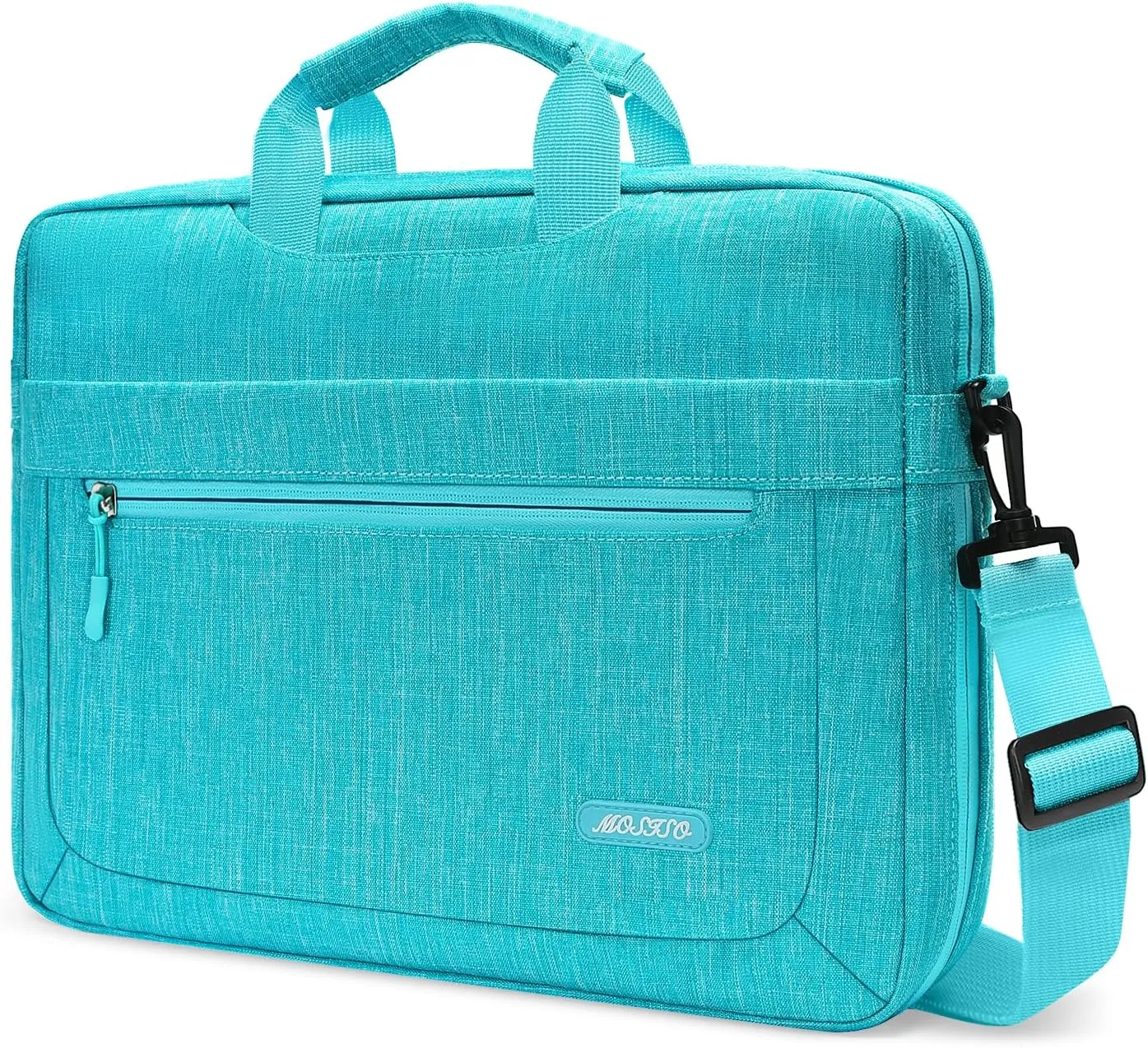 MOSISO Messenger Bag Compatible with MacBook Air/Pro 13-13.3, 14 Inch Notebook - Adjustable Depth, Hot Blue