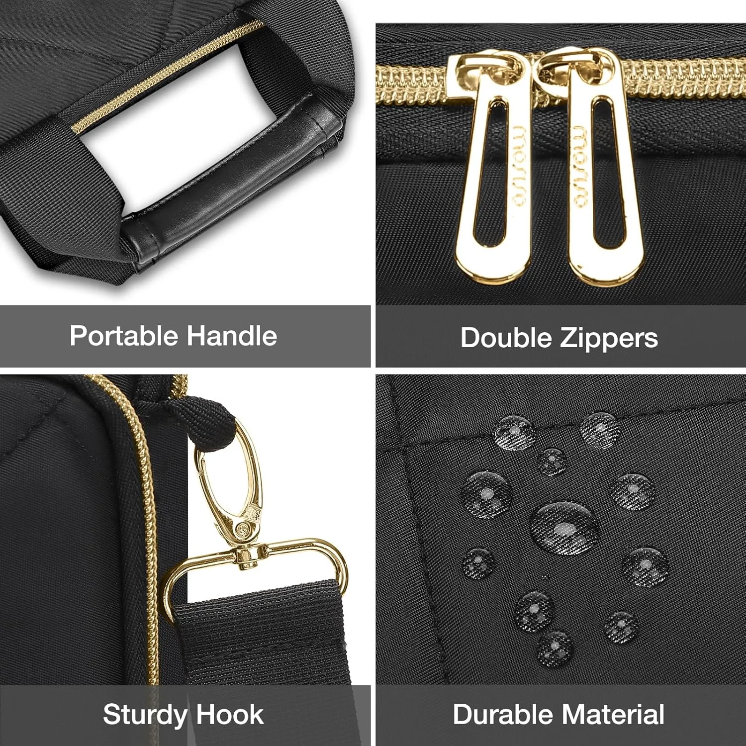 MOSISO Vertical Laptop Shoulder Bag,13-13.3 inch Computer Bag Compatible with MacBook, HP, Dell, Lenovo, Asus Notebook,Rhombus Quilted Messenger Bag with Front Pocket&Handle&Belt, Black